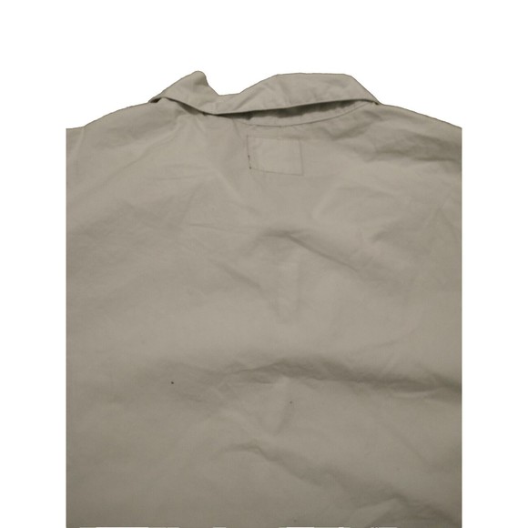 Levi's SilverTab Button Shirt White/Beige Short Sleeve Men XL Hidden Pocket - Picture 8 of 9